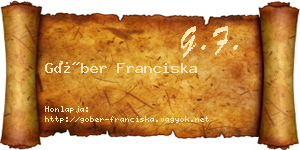 Góber Franciska névjegykártya
